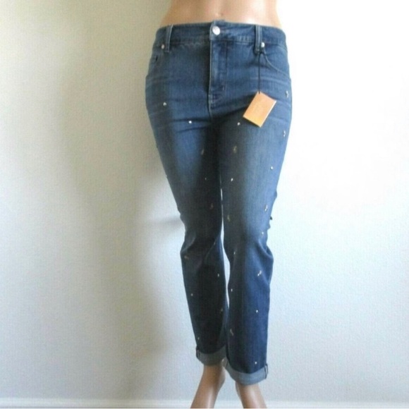 Melissa McCarthy Seven7 Jeans Women’s Stud Embellished Straight Plus Size 16 NWT - Picture 2 of 4